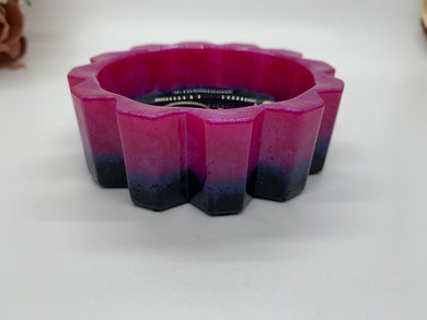 Black and Magenta Crystal Votive