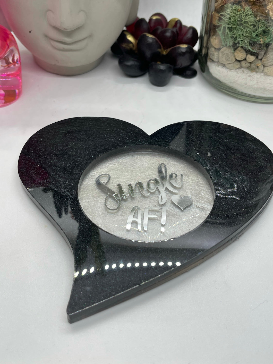 Single AF Heart Candle Dish