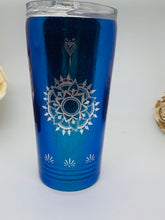 Load image into Gallery viewer, 16 oz Chameleon Blue Glitter Tumbler