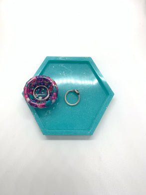 Cotton Candy Hexagon Trinket Dish