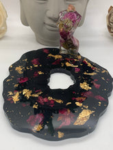 Load image into Gallery viewer, Rose Petal and Gold Leaf Geode Jewelry Dish