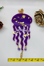 Load image into Gallery viewer, Purple and Gold Jellyfish Wall Hanging