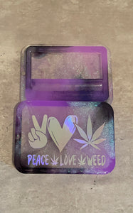 “Peace, Love, Weed” Pocket Roller Tray