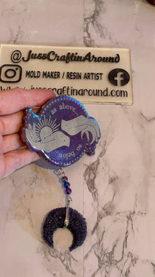 As Above So Below Rear View Mirror Charm