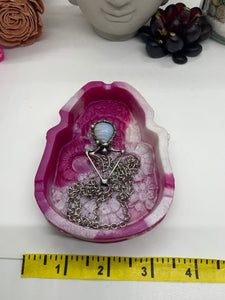 Purple and White Swirl Skull Jewelry/Trinket Dish