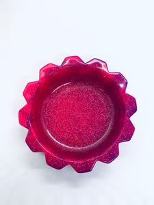 Pink and Purple Swirl Crystal Dish