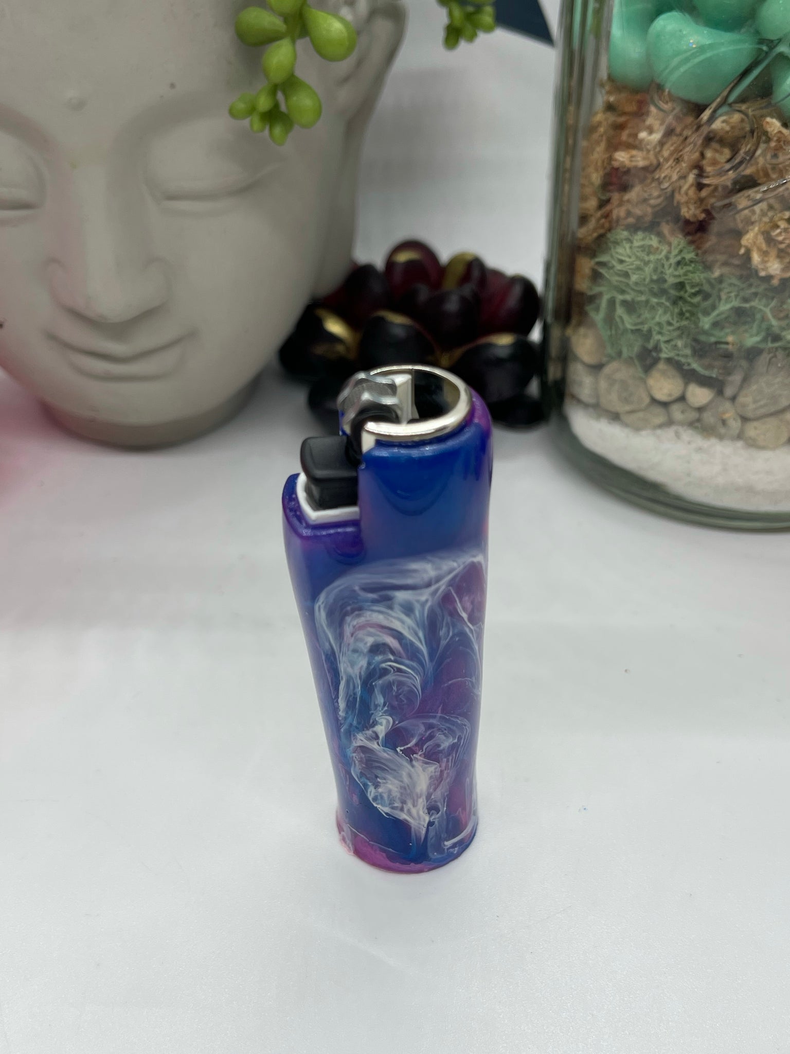Pink,Blue and White Swirl Clipper Lighter Sleeve – JussCraftinAround