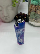 Load image into Gallery viewer, Pink,Blue and White Swirl Clipper Lighter Sleeve