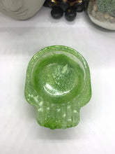 Load image into Gallery viewer, Green Ink Drop Skull Trinket Dish