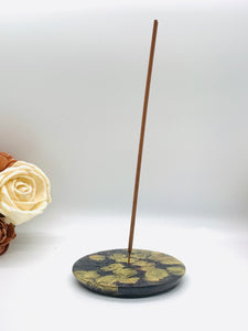 Black and Gold Circle Mandala Incense Holder