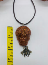 Load image into Gallery viewer, Rose Gold Skull Rear View Mirror Charm