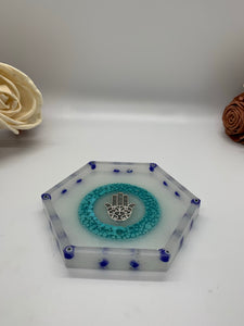 Evil Eye Hexagon Jewelry Dish