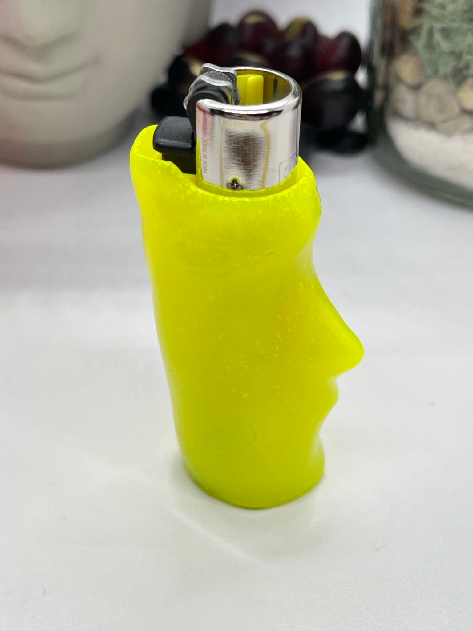 Neon Moai Clipper Lighter Sleeve – JussCraftinAround