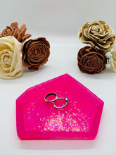 Load image into Gallery viewer, Hot Pink Glitter Trinket Dish