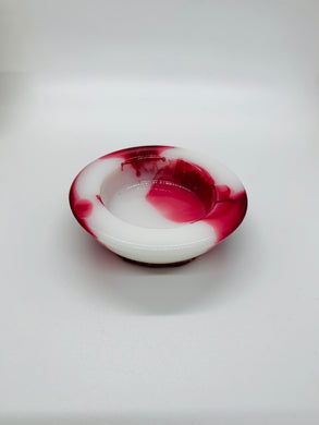 Red/White Swirl Votive Holder