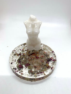 White Goddess Jewelry Dish