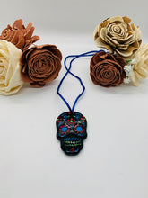Load image into Gallery viewer, Mardi Gras Skull Rear View Mirror Charm