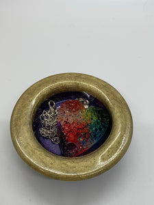 Purple and Gold Ring Dish