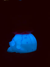 Load image into Gallery viewer, Glow in the Dark White Skull with Pink Flower