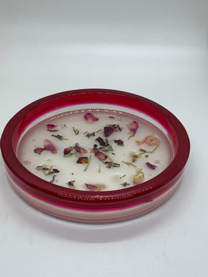 Red Floral Crystal Dish