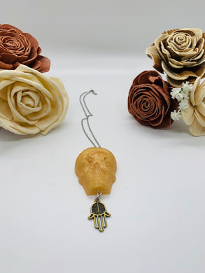 Gold Skull Rear View Mirror Charm