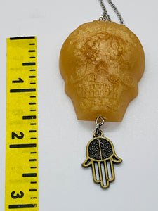 Gold Skull Rear View Mirror Charm