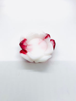 Mini Red/White Lotus Dish