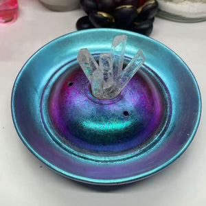 Color Shifting Crystal Incense Burner Dish