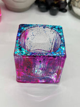 Load image into Gallery viewer, Magenta and Blue Glitter Votive