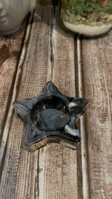 Load image into Gallery viewer, Black and Gold Marble Star Tea Light