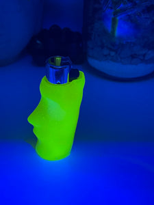 Neon Moai Clipper Lighter Sleeve