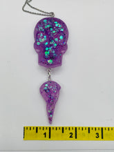 Load image into Gallery viewer, Purple Glitter Rear View Mirror Charm