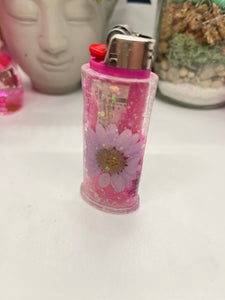 Glittery Flower  Lighter Sleeve