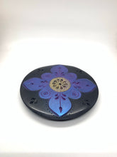 Load image into Gallery viewer, Black Purple &amp; Gold Mandala Incense Burner