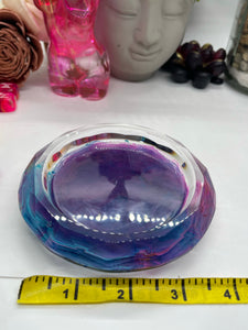 Blue/Purple Swirl Large Crystal Dish