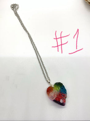 Heart/Planchette Druzy Pendant Necklaces