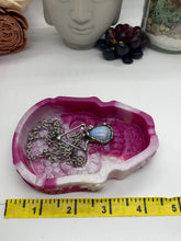 Load image into Gallery viewer, Purple and White Swirl Skull Jewelry/Trinket Dish