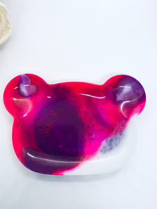 Purple and Magenta Swirl Bear Dish