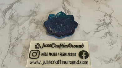 Teal Glitter Mandala Trinket Dish