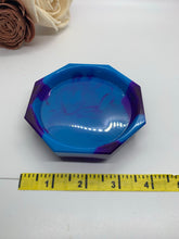 Load image into Gallery viewer, Blue and Purple Swirl Octagon Dish