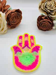 Neon Hand of Fatima Incense Holder