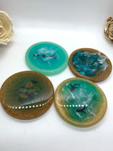Load image into Gallery viewer, Set of 4 Ocean Inspired Drink Coasters