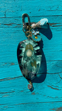 Load image into Gallery viewer, Teal Floral Vulva Keychain