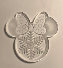 Load image into Gallery viewer, Female Mouse Snowflake Ornament Silicone Mold