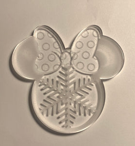 Female Mouse Snowflake Ornament Silicone Mold